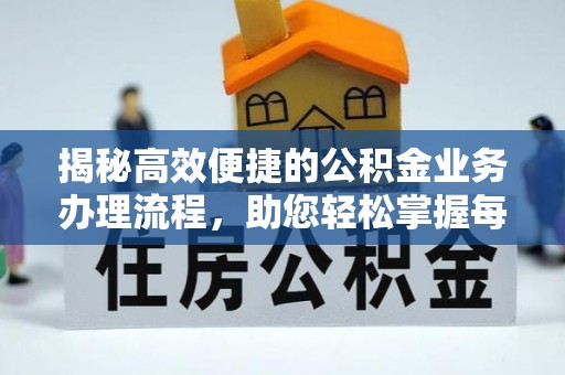 龙游揭秘高效便捷的公积金业务办理流程，助您轻松掌握每一步