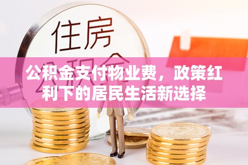 龙游公积金支付物业费，政策红利下的居民生活新选择